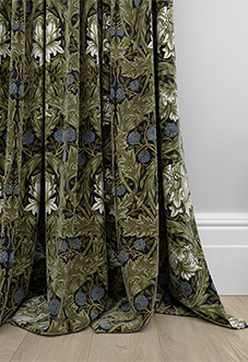William Morris At Home African Marigold Velvet, Cornflower - Made to Measure Curtains